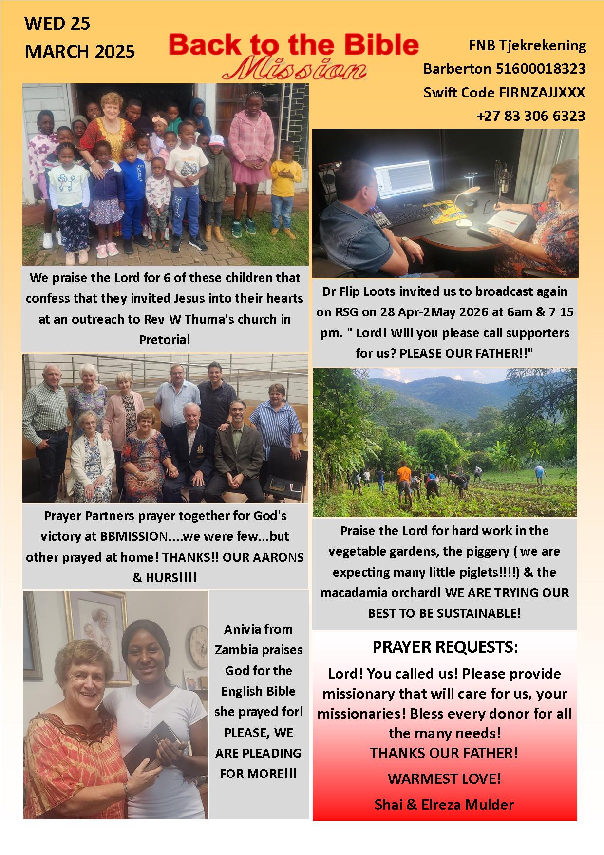 25 March Newsletter